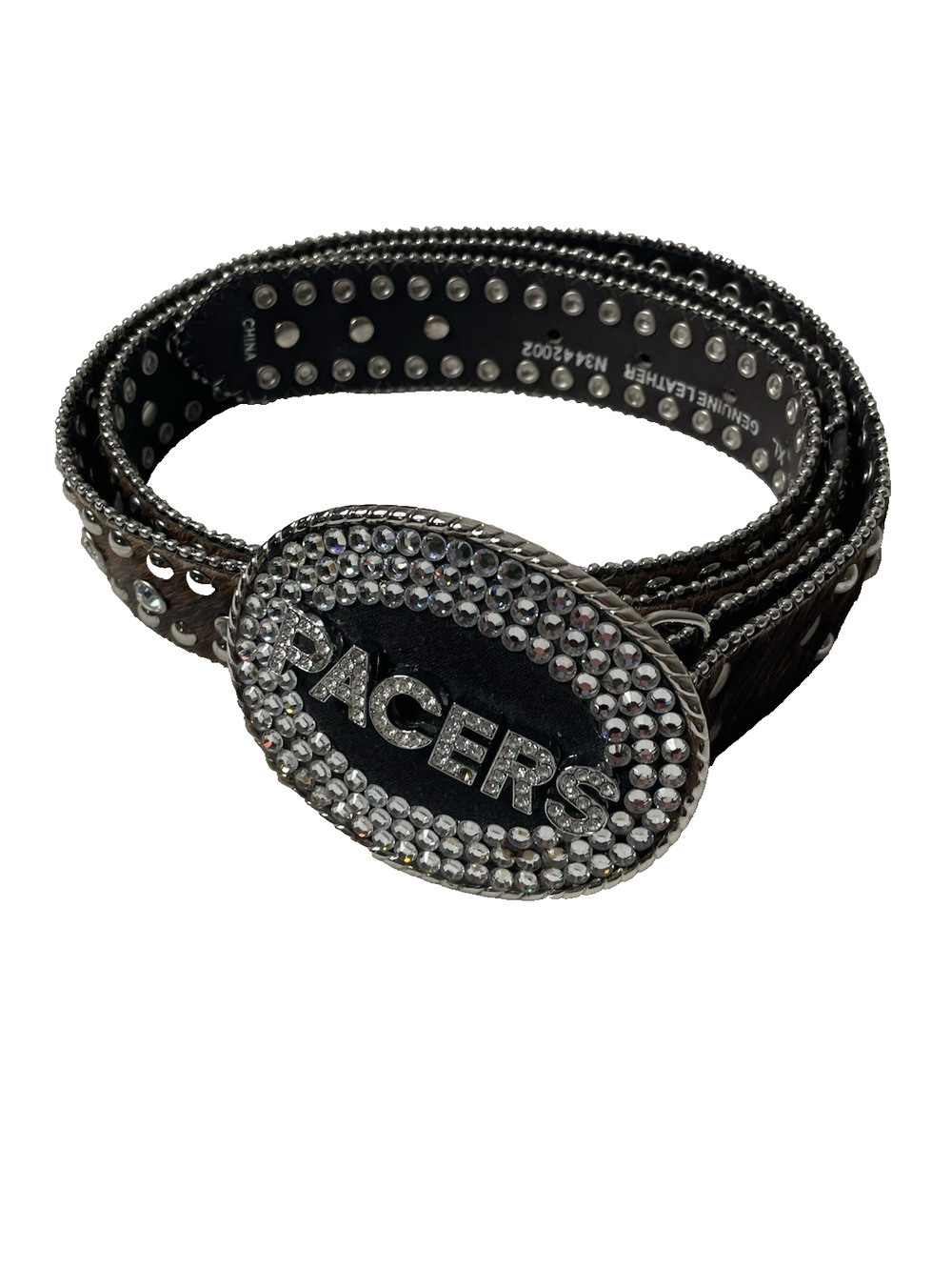 Nocona Women’s XL Cowhide Rhinestone Western Belt Indiana Pacers Buckle